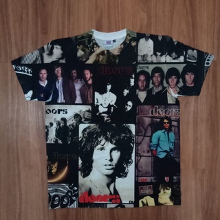 Aop THE DOORS Music เสื้อยืด พิมพ์ลายแท็กด้านหน้า ด้านหลัง ไซซ์ XXL XXL XXL BANGKOK BANGKOK FULL PRINT TAG THAILAND XXL XXL BANGKOK XXL ไซซ์ XXL XXL XXL