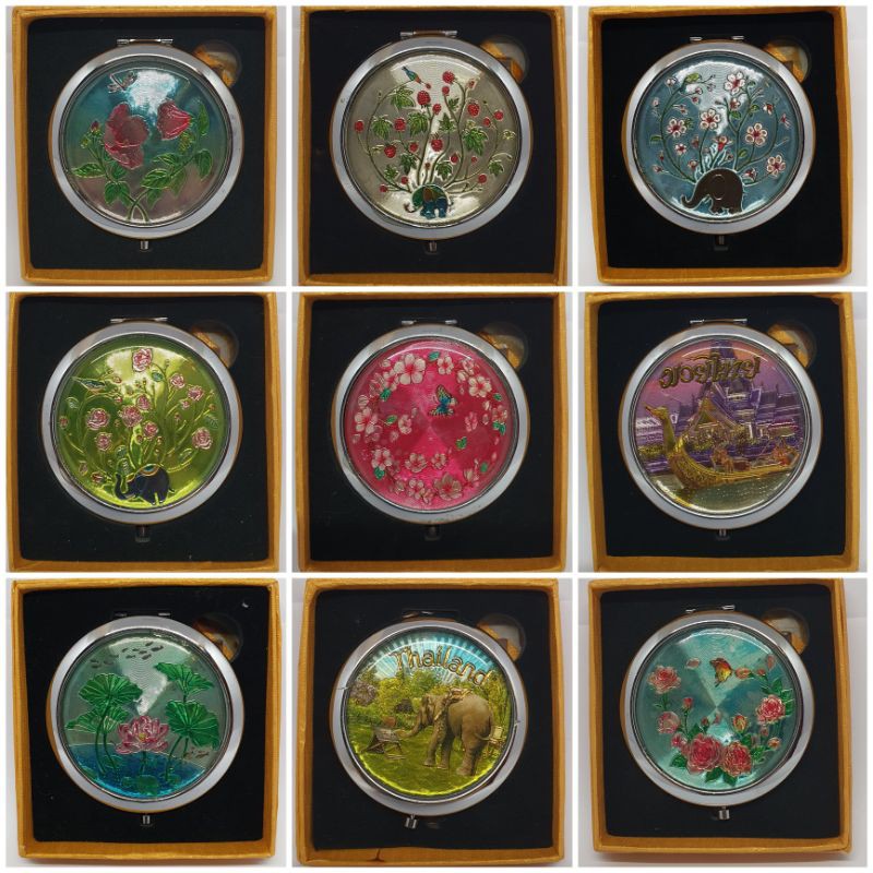 กระจกกลมแต่งหน้า ตลับแป้ง ตลับกระจก ของฝาก ของชำร่วย - รูปที่ 7