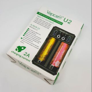 Vapcell U2 เครื่องชาร์จถ่านสำหรับ2ช่อง ชาร์จถ่าน1.2V และ3.7Vได้