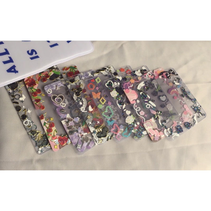 เฟรมการ์ดตกแต่งแล้ว🎨🌈✨ เฟรมการ์ดสติ๊กเกอร์ เฟรมการ์ดใส b8 เคสใส่การ์ด