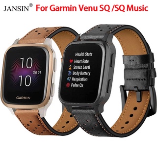 สายนาฬิกา สายหนัง สำหรับ Garmin Venu Sq สายหนังแบบใหม่ สำหรับ garmin venu sq sq music สมาร์ทวอทช์