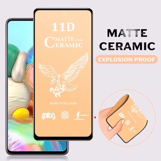 11D ฟิล์มเซรามิคนุ่ม กระจกนิรภัย แบบด้าน เต็มจอ สำหรับ Samsung Galaxy Note 10 S10 Lite S20 FE A72 A52 A42 A32 A11 A12 A20s A30s A50s A21s A01 A11 A31 A51 A71 A30 A50