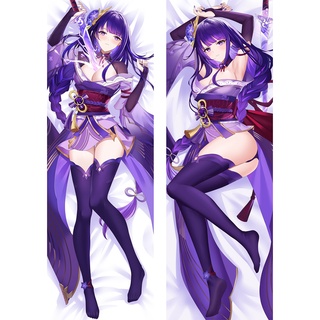 ปลอกหมอนอิง ลาย Raiden Shogun Dakimakura ขนาด 60x180 ซม. สําหรับเล่นเกม