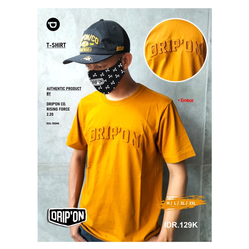เสื้อยืด DRIPON EMBOSED | DRIP ON เสื้อยืดแขนสั้น | เสื้อยืดผู้ชาย | ท็อปส์