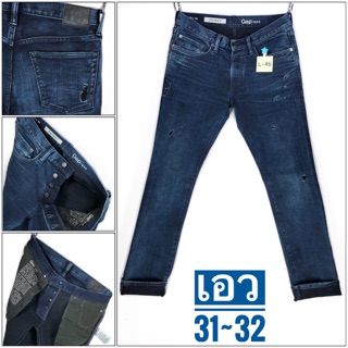 L46&gt;&gt;&gt;กางเกงยีนส์ผู้ชายGAP ขาเดฟ/กระดุม แบรนด์แท้มือสองญี่ปุ่น เอว 31-32”