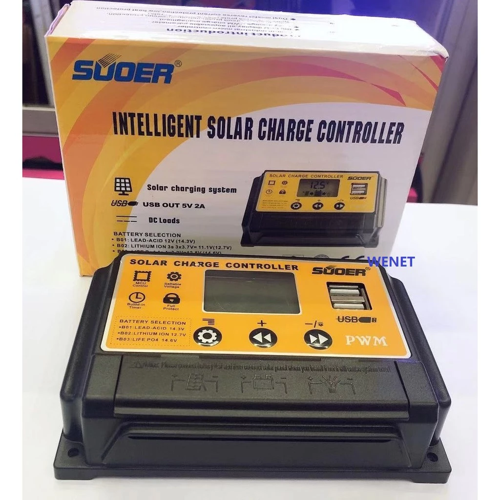 โซล่าร์ชาร์จเจอร์ PWM -30A SUOER (ST-S1230)สีนค้าของแท้แน่小个ขนาดเล็กS