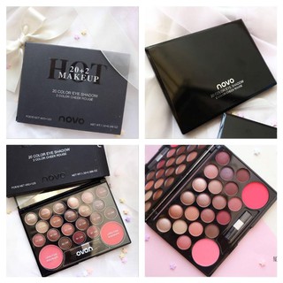 ***ของแท้*** novo 20 color eye shadow 2 Color Cheek Rouge พาเลท