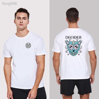 ┅▬☏2022 แฟชั่นฤดูร้อนขายร้อน Unisex DECIDER พิมพ์กราฟิกเสื้อยืดบุรุษแขนสั้นรอบคอเสื้อยืด top tee เสื้อผ้าสั้น tshirt สำห