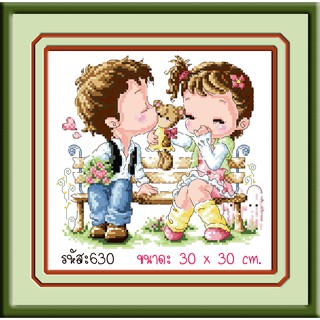 ไอแอมครอสติช iamcrossstitch DIY รหัส L-630 30x30 cm. ชุดอุปกรณ์งานฝีมือปักครอสติชครบชุด