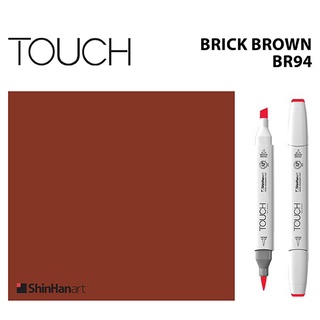 TOUCH TWIN BRUSH MARKER BR94 (BRICK BROWN) / มาร์คเกอร์หัวพู่กัน-หัวตัดขนาดกลาง รหัส BR94 (BRICK BROWN)