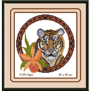 ไอแอมครอสติช iamcrossstitch DIY งานฝีมือชุดปักครอสติช รหัสสินค้า T-118 ขนาด 30x30 cm.