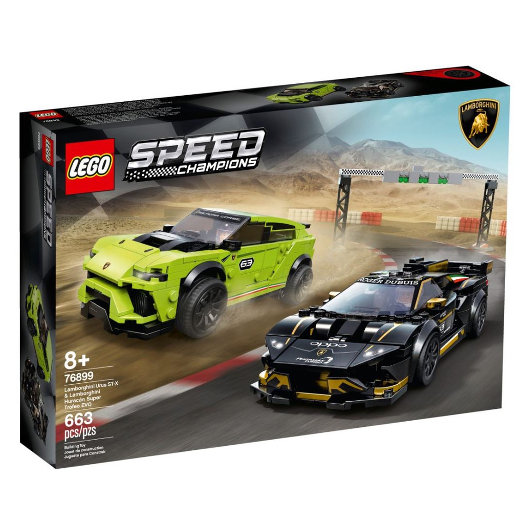 LEGO Speed Champions Lamborghini Urus ST-X & Lamborghini Huracán Super Trofeo EVO 76899