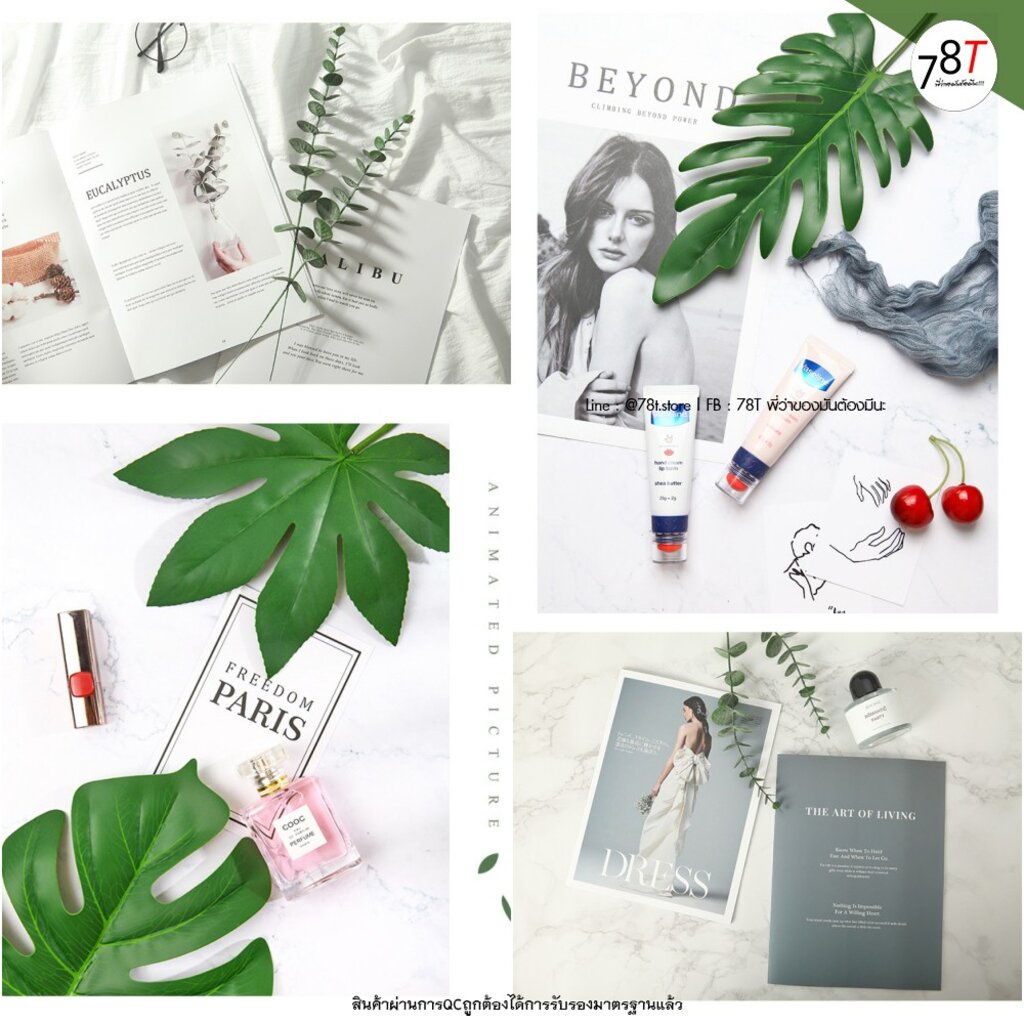 พร็อพใบไม้ พร็อพถ่ายรูปใบไม้ปลอม Green Leaves Prop - รูปที่ 4