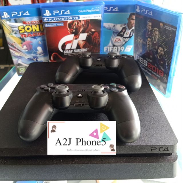 เครื่องเล่นเกมส์ PS4 มือ2 สวย แถมแผ่นเกมส์ 4แผ่น