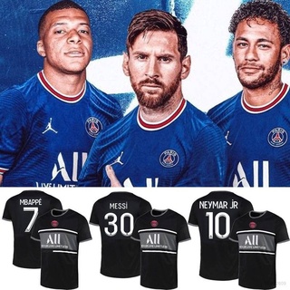 เสื้อกีฬาแขนสั้น ลายทีมชาติฟุตบอล PSG Paris Saint-Germain Messi Neymar Mbappe พลัสไซซ์ 2022