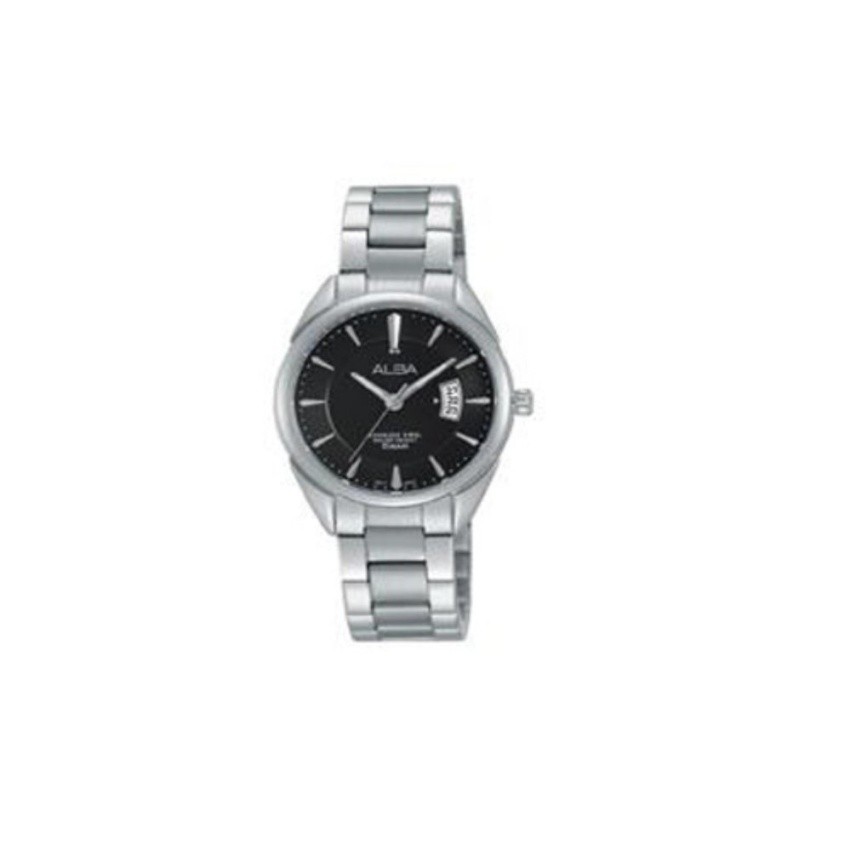 ALBA นาฬิกาข้อมือผู้หญิง สีดำ/เงิน สายสแตนเลส รุ่น AH7H65X