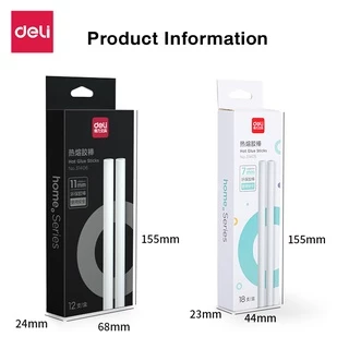 Deli กาวแท่งร้อน กาวแท่ง ขนาด 7mm-18pcs/11mm-12pcs ร้อนไวภายใน5นาที ติดแน่น ติดทน Glue Stick