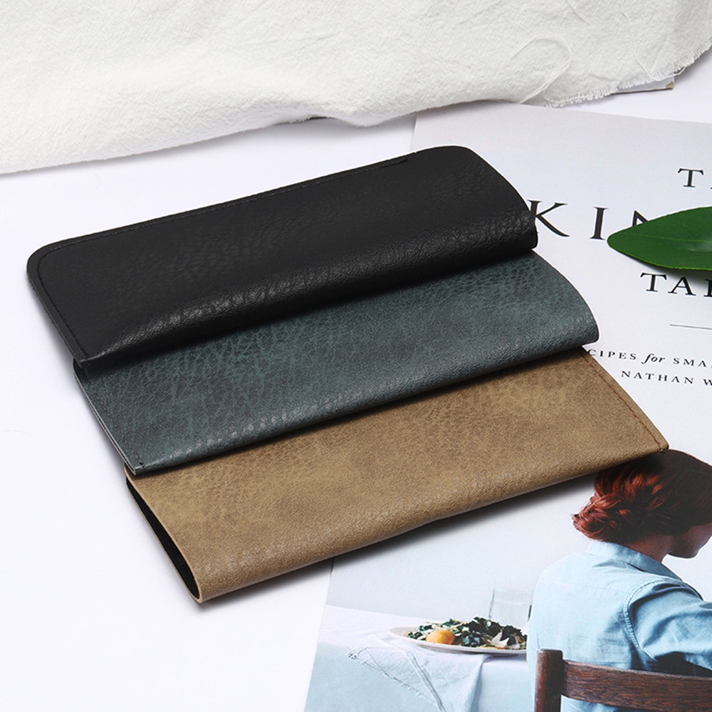 กรณีแว่นตาSoft Leather Reading Glasses Bag Case Waterroof Solid Sun