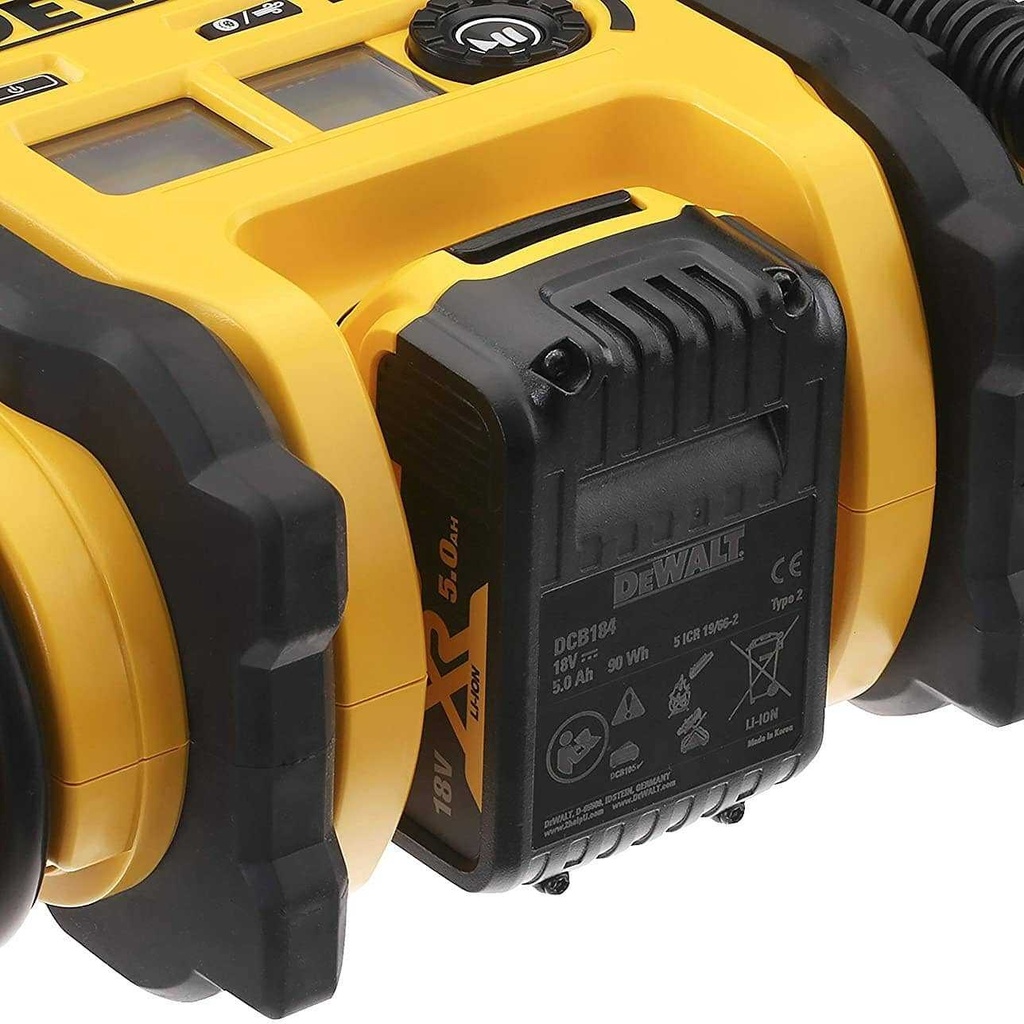 DEWALT เครื่องสูบลมไร้สาย 18V. (เครื่องเปล่าไม่รวมแบตฯ) รุ่น DCC018N-XJ รับประกัน 3 ปี