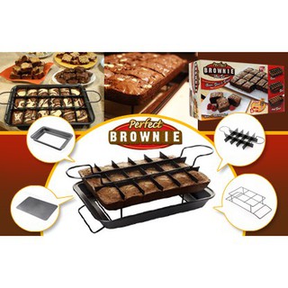 Perfect Brownie Pan Set ชุดถาดอบบราวนี่ 18 ช่อง ช่วยให้การทำบราวนี่เป็นเรื่องง่าย ในการตัดแบ่งบราวนี่ พร้อมส่ง