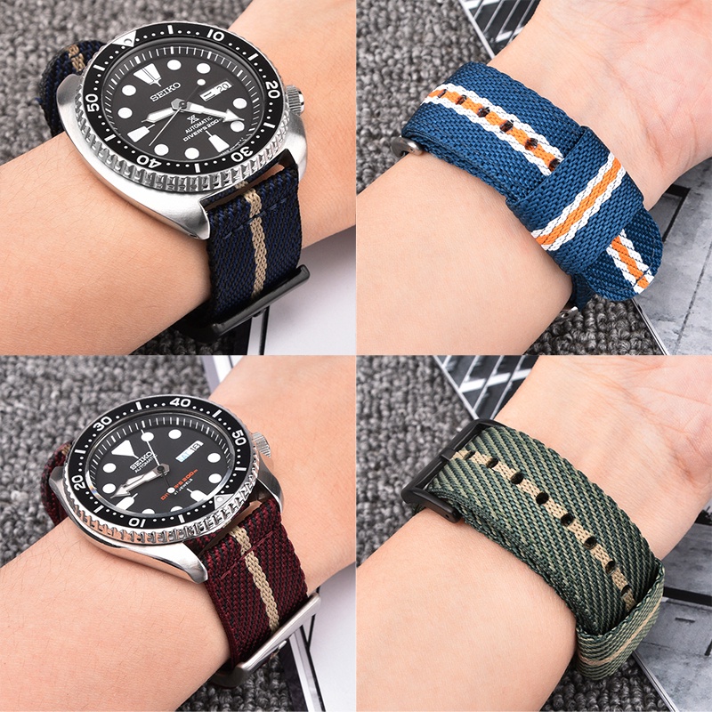 สายนาฬิกาข้อมือไนล่อน กันน้ํา 18/20/22/24 มม. ปลดเร็ว สายรัดข้อมือกีฬา สร้อยข้อมือ ผู้ชาย ผู้หญิง เปลี่ยนสายนาฬิกา