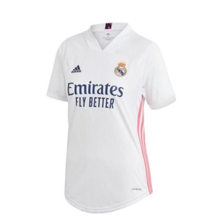 เสื้อกีฬาแขนสั้น ลายทีม Real Madrid Home 2020/21 สําหรับผู้หญิง