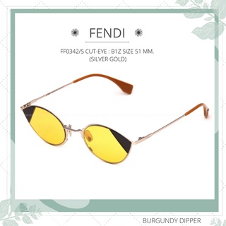 แว่นกันแดด FENDI รุ่น FF0342/S CUT-EYE : B1Z SIZE 51 MM. (SILVER GOLD)