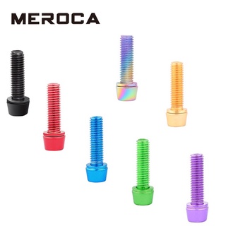 MEROCA สลักเกลียวจักรยาน,สลักเกลียวก้านจักรยานสีรุ้งเหล็กขนาด M5 * 18มม.