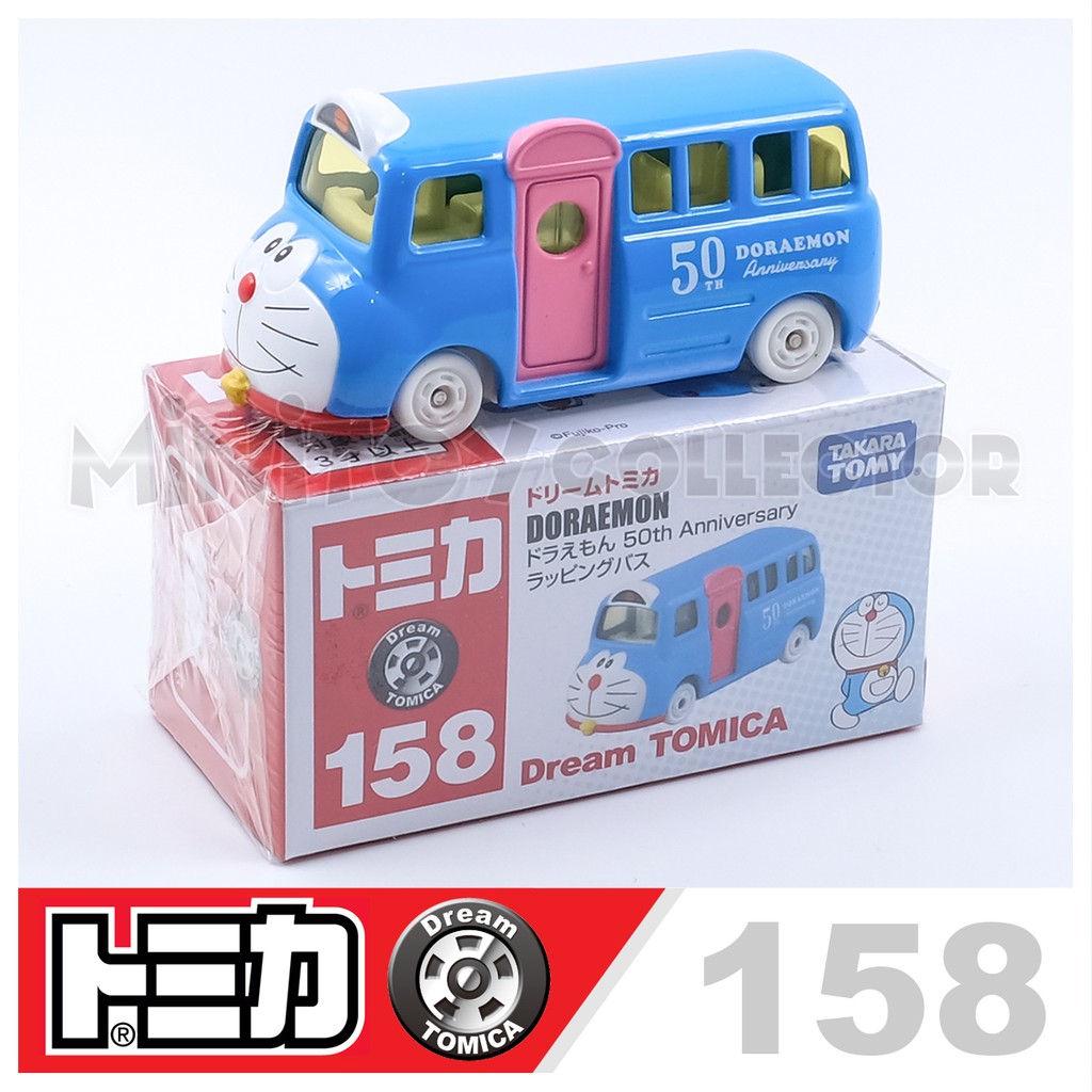 รถเหล็กTomica (ของแท้) Dream Tomica 158 Doraemon 50th Anniversary Wrapping Bus