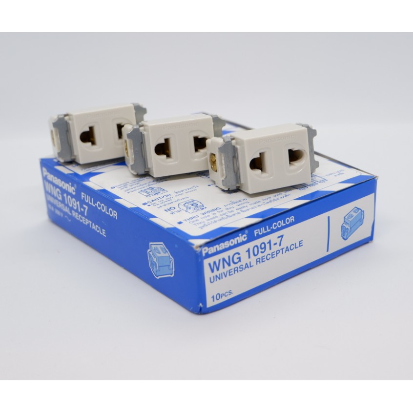 Panasonic เต้ารับเสียบขากลมแบน WNG 1091-7