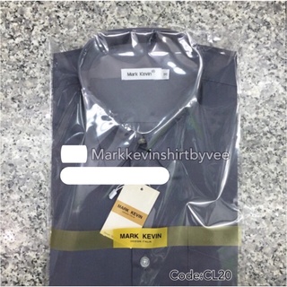 [ครบไซส์]เสื้อเชิ้ตสีเทาเข้ม มีกระดุมปกด้านใน ทั้งแขนสั้นและแขนยาวค่ะ