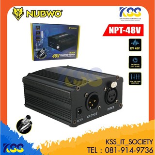 NUBWO NPT-48V Phantom Power 48Vfor Condenser Microphones+สาย XLR connector อุปกรณ์เสริมไมค์คอนเดนเซอร์