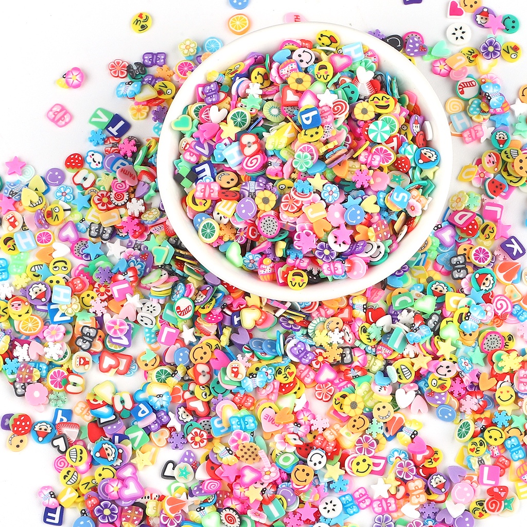 1000ชิ้นไม่มีรูพรุนเครื่องปั้นดินเผานุ่มเกล็ด ทําเอง ทําด้วยมือเคสโทรศัพท์ตกแต่งโคลนคริสตัลบรรจุเล็บแพทช์อุปกรณ์