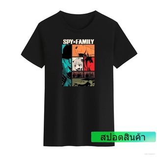 ROUND คอลูกเรือเสื้อยืดแขนสั้น คอกลม พิมพ์ลายคอสเพลย์ CSP Spy x Family Anya Smug Yor พลัสไซซ์ แฟชั่นสําหรับชาย และหญิง-4