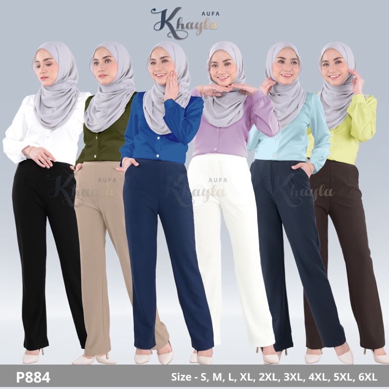 KAYARA STRAIGHT PANTS ( P884 ) Saiz S ถึง 6XL