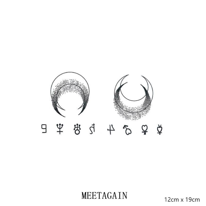 【MEET Magic Tattoo】สติ๊กเกอร์รอยสักชั่วคราวกันน้ํา 12 ซม. X 19 ซม. Xl-034