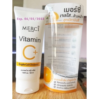 พร้อมส่ง👍Merci Skin Care Vitamin C Bright Gel Cleanser 50g