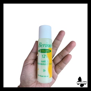 Berina developer12%[60ml.] เบอริน่า ไฮโดรเจน ใช้คู่กับ ทำผมทั้งโกรก และ กัดสีผม สีย้อมผม ยาย้อมผม ครีมเปลี่ยนสีผม กัดสีผม ฟอกสีผม