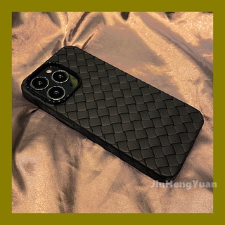 เคสโทรศัพท์หนังถัก แบบนิ่ม กันกระแทก ระบายอากาศ สําหรับ Iphone 11 12 13 Pro Max Xs X XR Max 7 8 PLUS