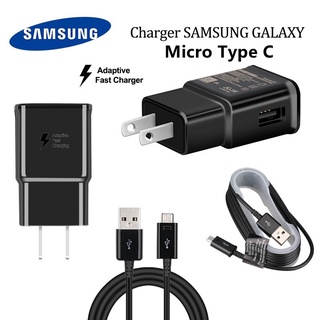 ชุดชาร์จ Samsung  ชุดชาร์จหัวพร้อมสายType-cชาร์จชุดหัวพร้อมUSB Micro