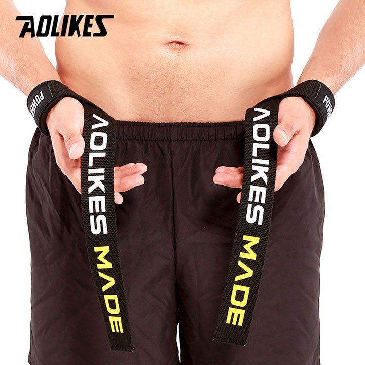 สายรัดยกสําหรับพยุงเพาะกาย AOLIKES Gym Back Pull Straps (1 คู่)