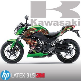 สติกเกอร์แต่งรถ Kawasaki Z300 Z250 ลายซามูไร