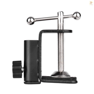 C-shaped Arm Stand Clamp Desk Mounting Clamp with Adjustable Positioning Screw for Microphone