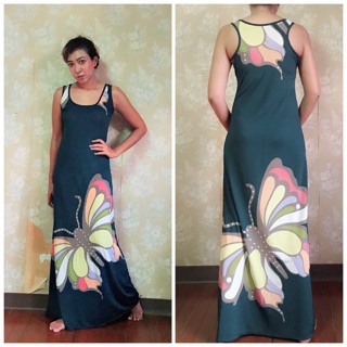 Maxi Dress ลายผีเสื้อ