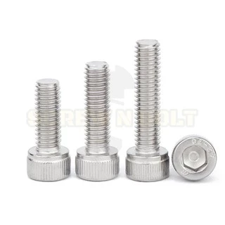 น็อต สกรู หัวจม สแตนเลส 304 เกลียวมิล ตลอด หยาบ M3 / Hex Socket Head Cap Machine Screw SUS304 M3