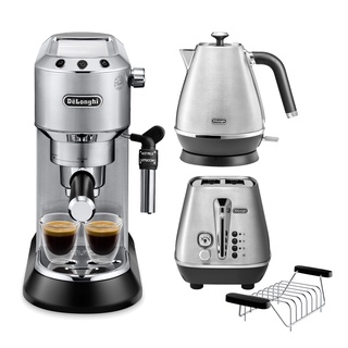 DeLonghi ชุดเครื่องครัวอาหารเช้า Dedica เครื่อชงกาแฟ EC685.M + กาต้มน้ำไฟฟ้า KBI2001.M + เครื่องปิ้งขนมปัง CTI2103.M