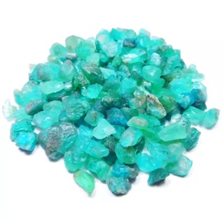 พลอย อะพาไทต์ (Apatite) พลอยก้อน (Rough) หมู่ (Lot) น้ำหนัก 104.00 กรัม สีเขียว