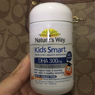 Kids Smart DHA สำหรับเด็กอายุตั้งแต่ 1 ขวบ ยี่ห้อ Nature’s Way จากออสเตรเลีย ขนาด 50 soft capsules