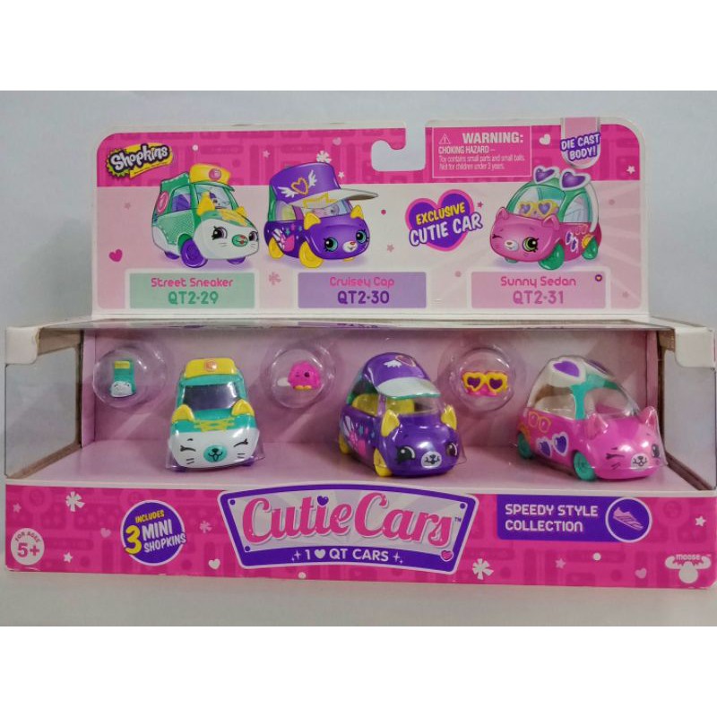 Shopkins Cutie Cars 3 Mini Shopkins