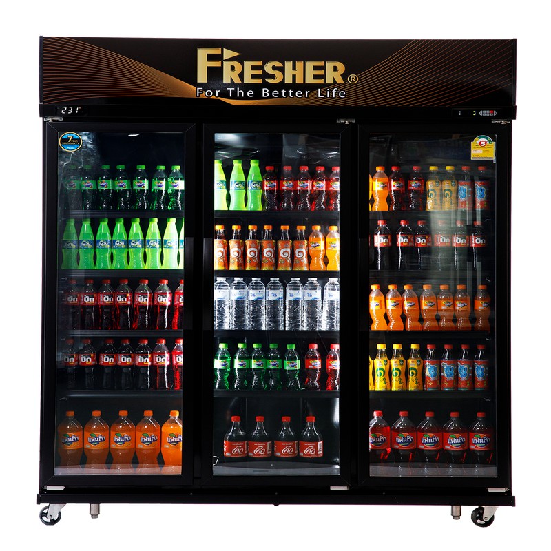 Fresher ตู้แช่เครื่องดื่ม 3 ประตูสีดำ FR-3DBV9 (40.0Q)